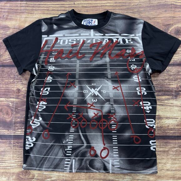 VTG Post Game Hail Marry Football NFL Full Wrap Graphic T Shirt XL - Picture 1 of 6